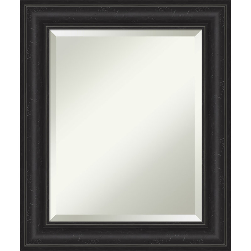 Flat Wall Mirror, Black, 35.5" x 45.5"