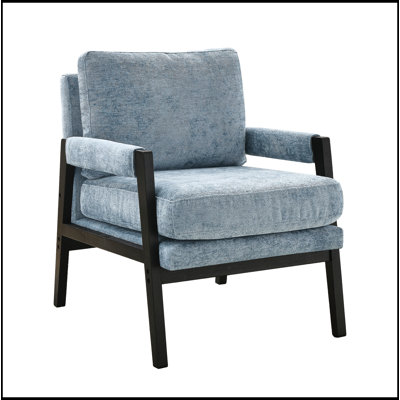 Mid-Century Modern Chenille Upholstered Accent Armchair