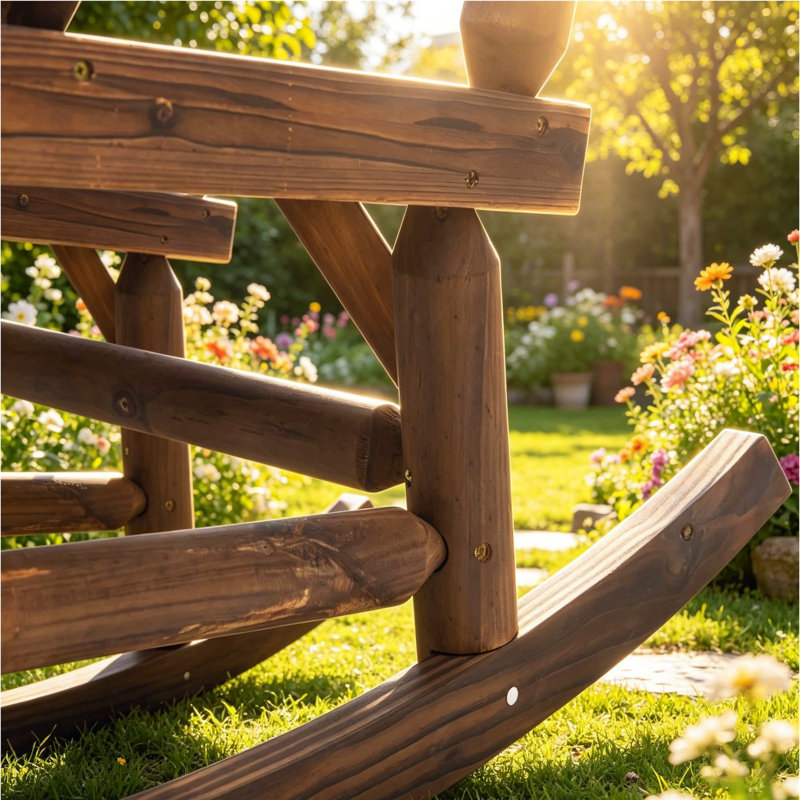 Causeuse arrière, chaise berçante en bois, banc berçant de jardin