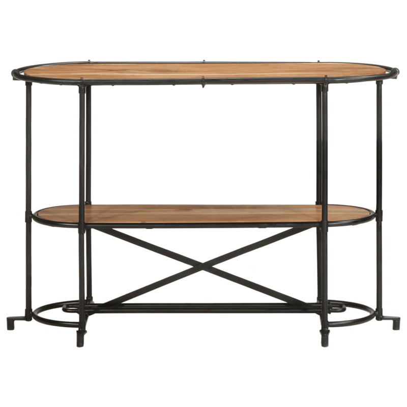 4-3 110cm Solid Wood Top Console Table, Solid acacia wood