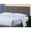 Lit de tête de lit moderne capitonné en polyfibre gris avec rangement pour lit double