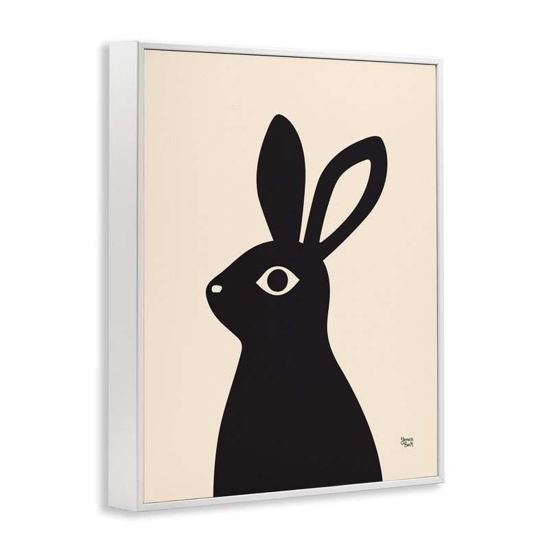 «Stupell Industries Black Bunny on Cream», estampe numérique par Jessica Beck, H 20 po x l 16 po