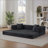 Modern Cord Sofa With Stylish Appearance, Classic Square Design, Unique Two-Tier Design, Convertible Into A Bed, Ideal For Apartments And Large Spaces.-1315111067