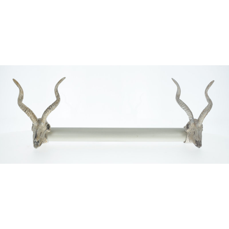 Tringle à rideaux simple Sheilds Addax Skull, Argent, H 1 po x l 120 po x P 1 po