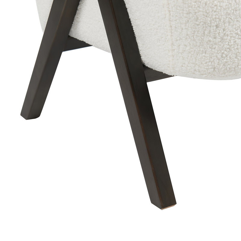 Nico Occasional Chair, White Sherpa Fleece