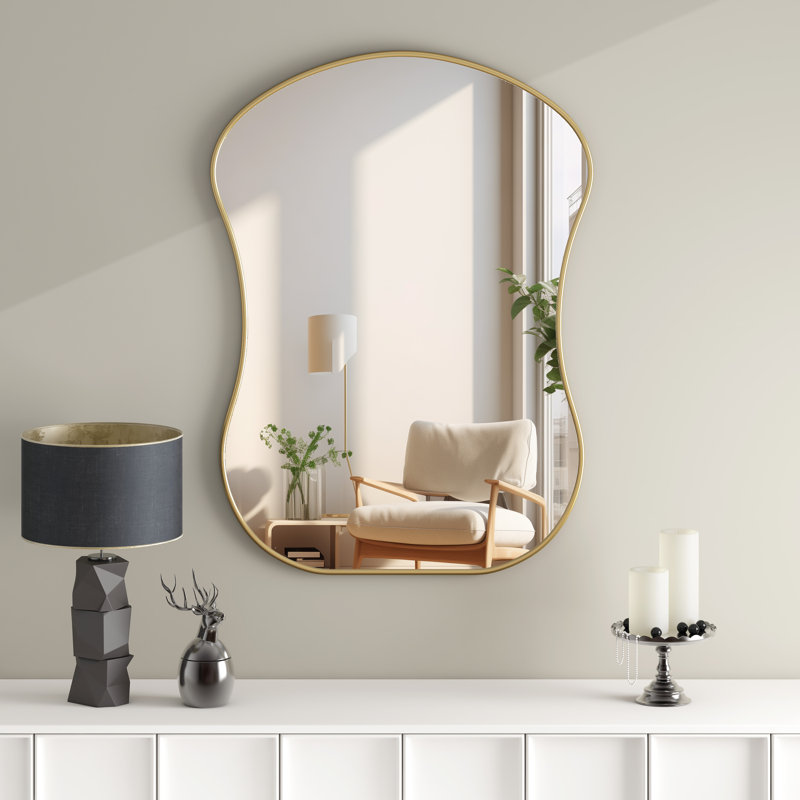 Euri Irregular Unique Shaped Wall Mirror , Asymmetrical Mirrors For Entryway Living Room Bedroom Bathroom