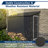 4 ft. W x 8 ft. D Metal Lean-to Storage Shed Foundation Kit Included