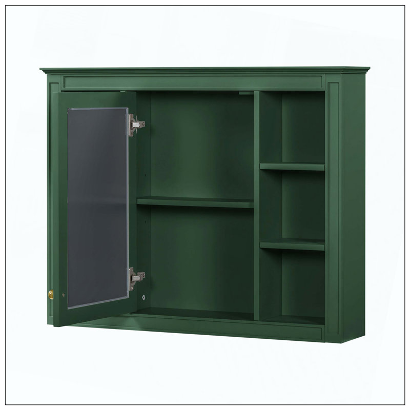 Armoire de rangement murale pour salle de bain, Pharmacie, Vert
