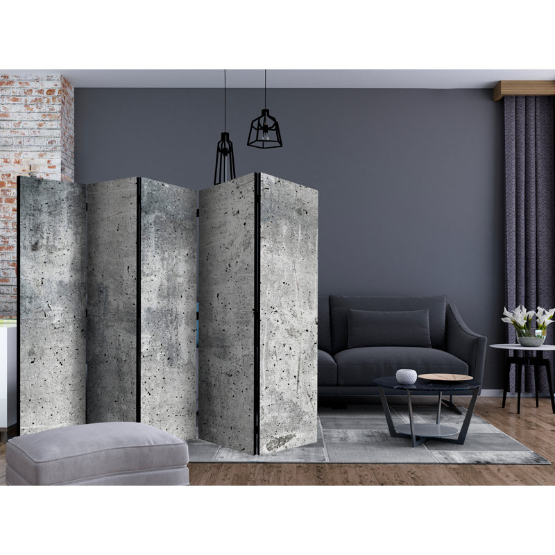 225cm W x 172cm H 5 - Panel Wood Folding Room Divider