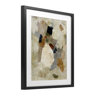 Composition parchemin robuste sous verre, impression par Suzanne Nicoll