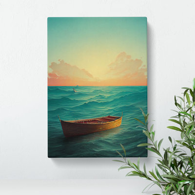 Boat Behind The Sun - Wrapped Canvas
