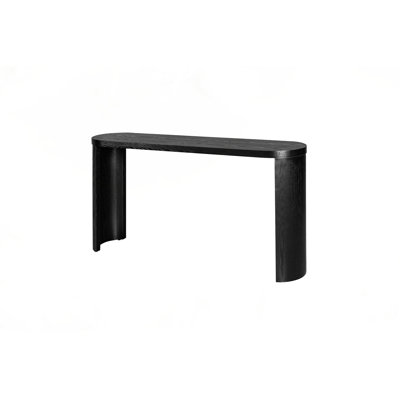 60" Vintage Wood Console Table with Curved Legs