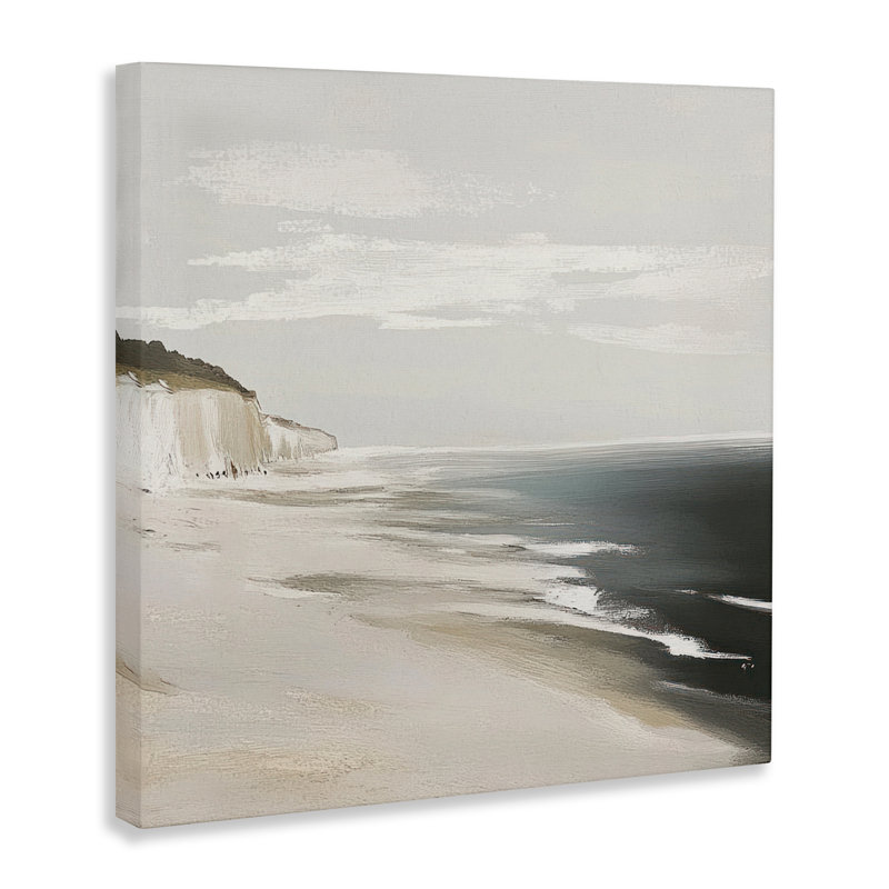 Sables doux dans une toile neutre, design par Mona Grace, H 17 po x l 17 po