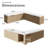 L-shape Storage Bench With Cushioned Seating, For Dining Room, Kitchen, Entryway-1329092086