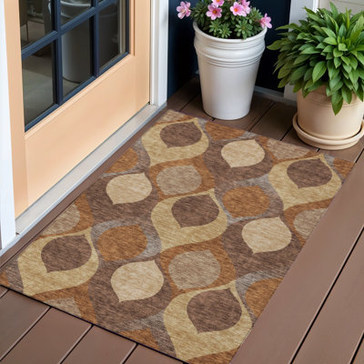 Tapis intérieur lavable beige Ogee 3 pi x 5 pi