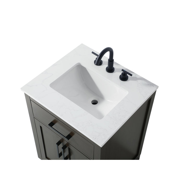 Ahner 24 inch Single Bathroom Vanity, Mocha Brown