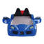 Lit de voiture de course bleu simple avec tête de lit et côtés rembourrés, portes magnétiques, lumières DEL intégrées, finition à 4 options de son, conception novatrice, lumières d'ouverture sur roues, tête de lit latérale, télécommande-603122544