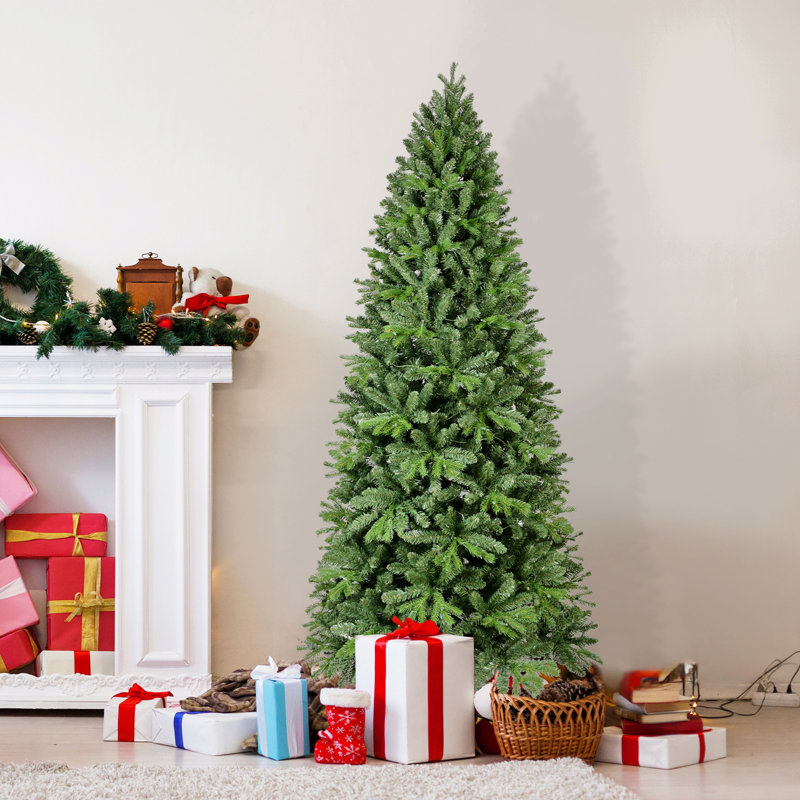 Arbre de Noël 5 pi avec 756 pointes en PE + PVC - Arbre de Noël plein corps avec branches articulées, support en métal stable, décoration de Noël vert classique
