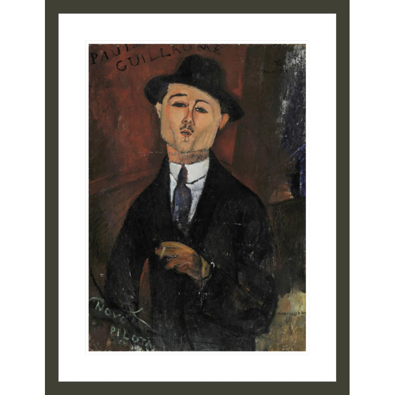 «Paul Guillaume Novo Pilota» par Amedeo Modigliani, impression giclée sur cadre, H 22,74 po x l 29,5 po