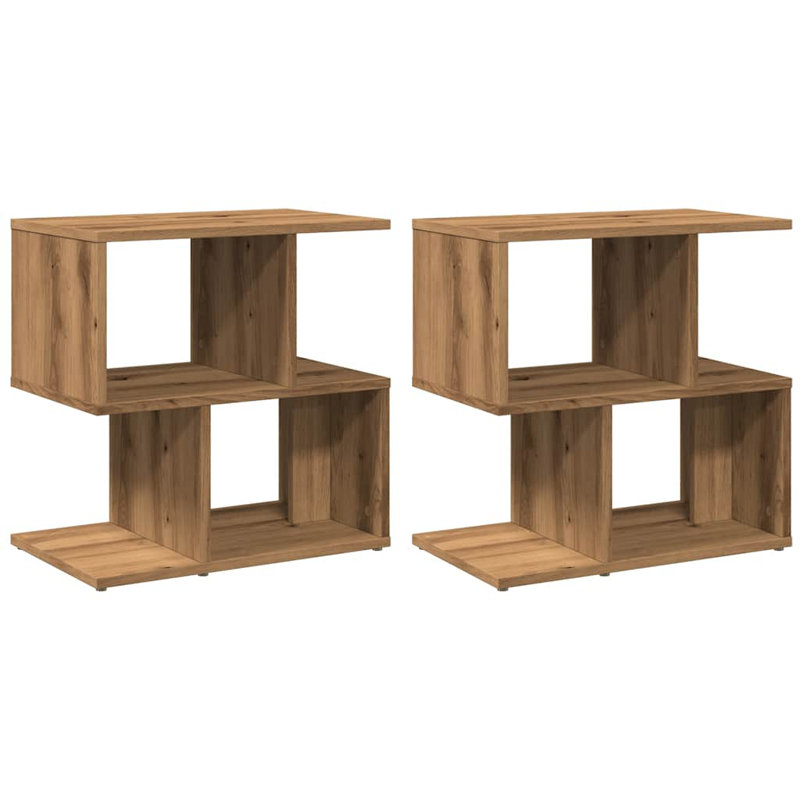 Gillet 50cm W Bedside Table, Artisan Oak, 2
