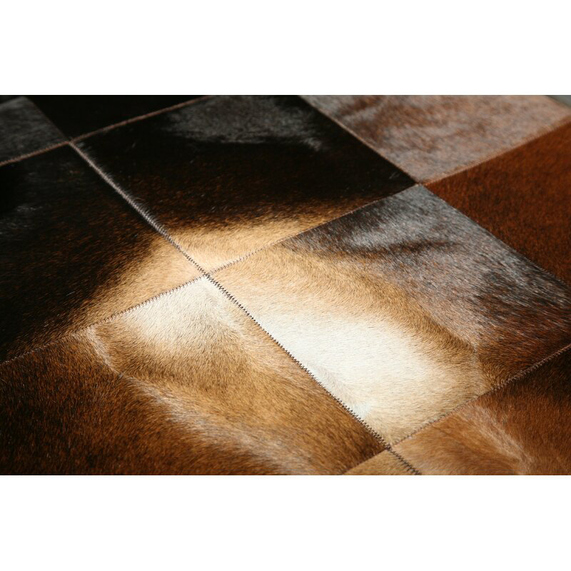 Kourtney Striped Cowhide Area Rug, Runner 60 x 120cm