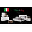 Ensemble de chambre à coucher blanche 5 pièces Infinity Casa Bianca | Très grand lit + 2 tables de chevet + commode + miroir-168201517-168201505