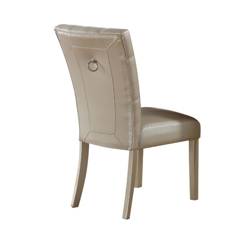Chaise d'appoint rembourrée et capitonnée Fulmer