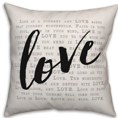 Love Saying Throw Pillow