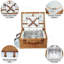 Panier en osier, service pour 2
