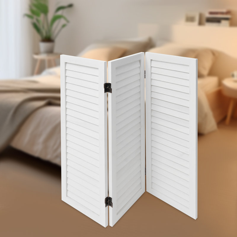 3 Panel  Freestanding Room Divider Screen, White