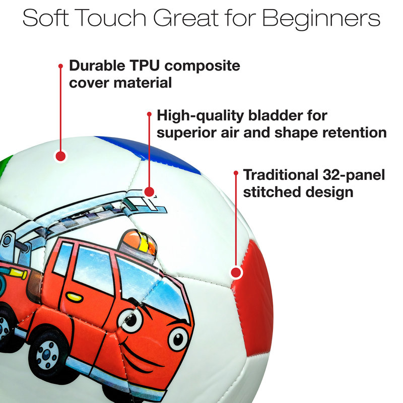 Xcello Sports Soccer Balls, TPU, Asstorted Graphics with Pump, Pack of 2, 5.7" H x 9" W x 10" D
