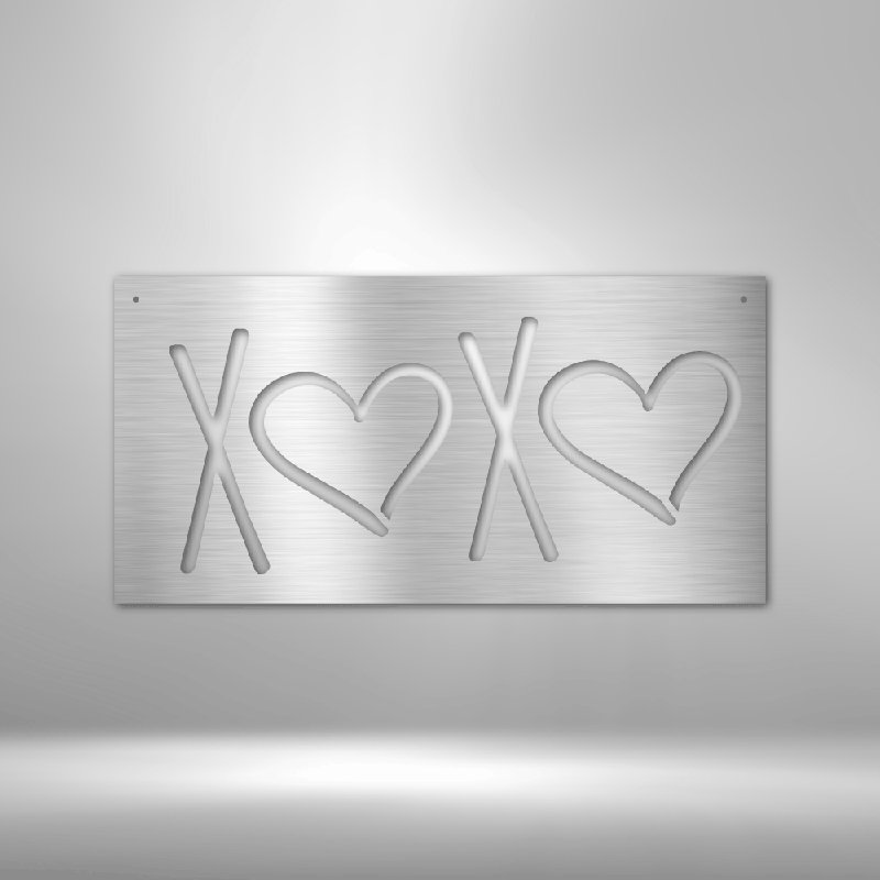 Plaque en acier Emelun Xoxo, H 23 po x l 23,5 po x P 0,5 po