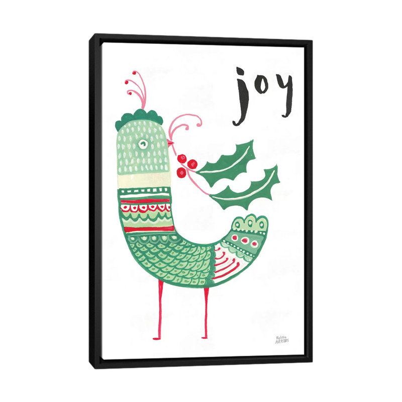« christmas tweets ii » par melissa averinos, impression sur toile, H 26 po x l 18 po x P 1,5 po, Toile avec cadre noir