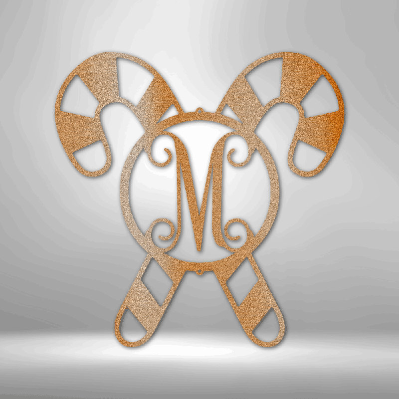 Décoration murale personnalisable en acier personnalisé, H 17 po x l 17,5 po x P 0,5 po, Cuivre, Oui