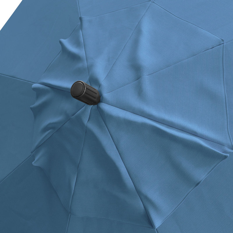 Parasol de marché 7 pi 6 po Lexia, Toile toile Sunbrella® cyan