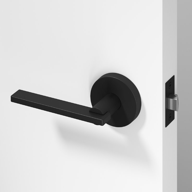 Poignée de porte Valli Design moderne dissimulé pour (couloir et garde-robe) - Style minimaliste élégant en noir mat