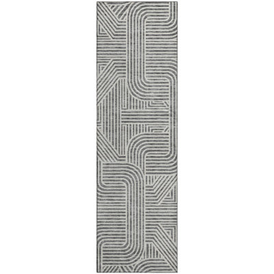 Premium Machine Washable Prisco Gray Rug