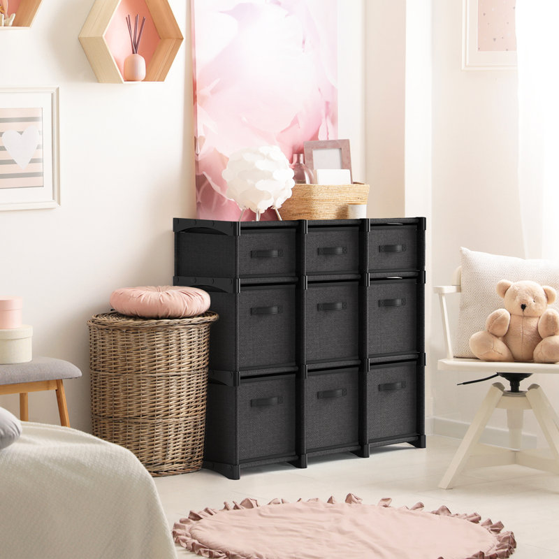 Britteny 9 Drawer Closet System, Black