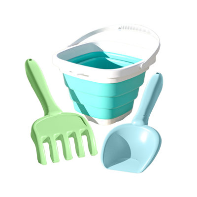 Plastics buckets Kids Beach Toys Set Sand Play Tools With Bucket Shovels Rakes Sand Molds Outdoor Sandbox Toys For Beach Pool Backyard