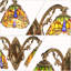 Applique murale vitrail 2 lumières style Tiffany