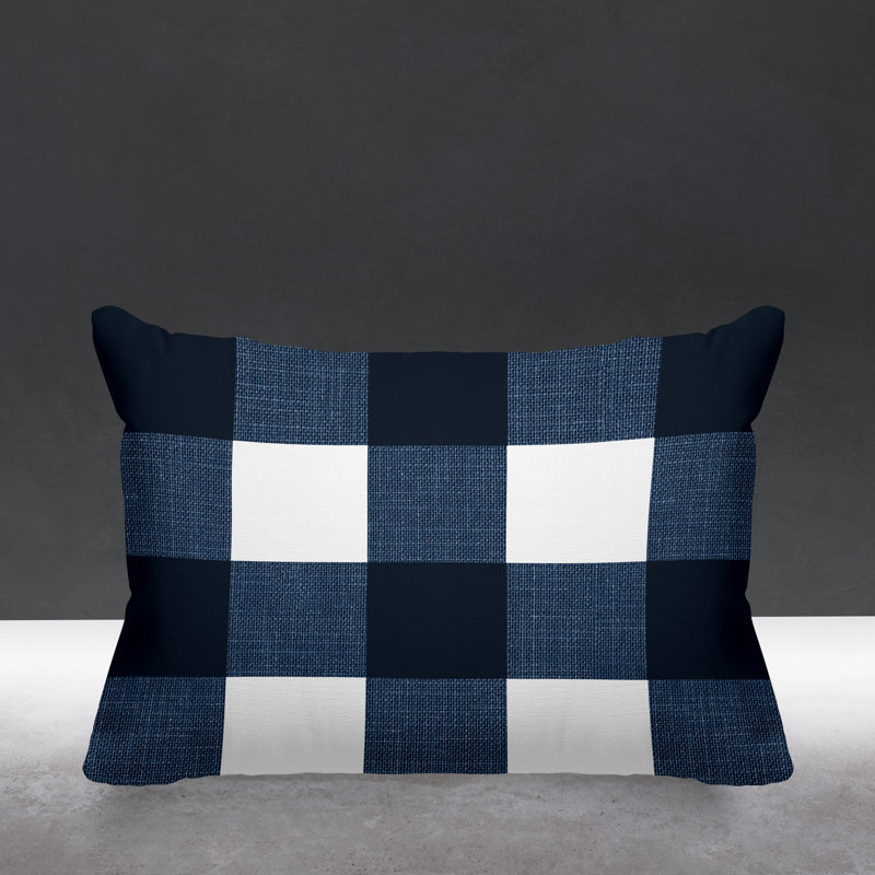 Coussin intérieur / extérieur Jeb Farm House, Bleu