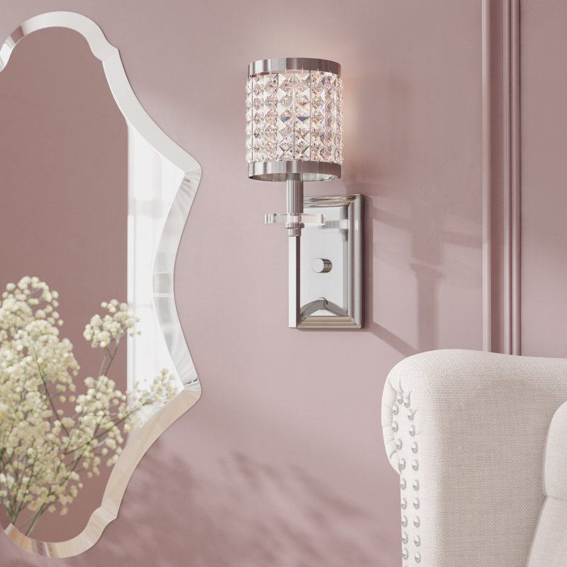 Belisle Steel Armed Sconce, Brushed Nickel