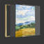 «Wheat Field With Cypresses» par Vincent Van Gogh - Ensemble de 3 reproductions de cadres photo sur toile-271474669-271474668