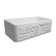 Whitehaus Collection 30” Reversible Single Bowl Fireclay Kitchen Sink: Floral, Fluted Front Apron