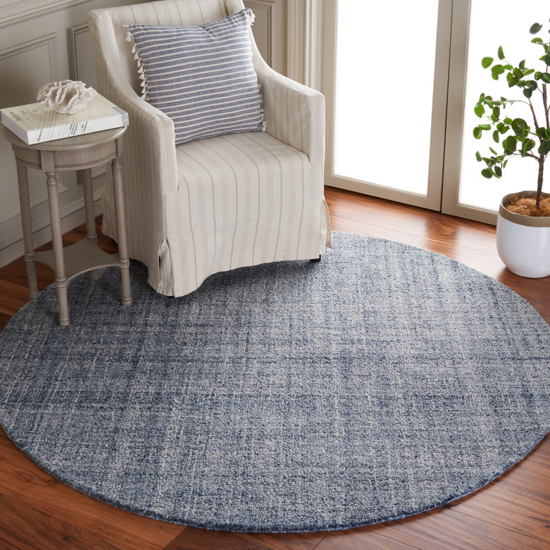 Genc Abstract Hand Tufted Performance Rug, Round 6'