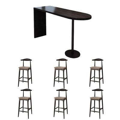 High-end solid wood black bar table