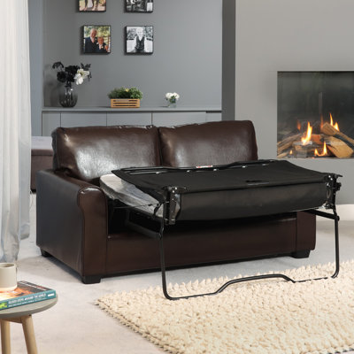 Aleasia 2 Seater Faux Leather Sofa Bed