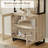 3 PCS Modern 72" Sideboard With Glass Doors And Adjustable Shelves, Multifunctional Buffet Cabinet With Storage And Open Shelves For Dining Room Or Kitchen-1171881030