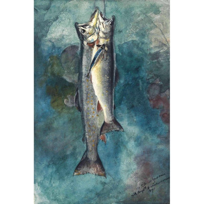 ArtDirect Homer, Winslow Gallery Wrapped Canvas Art Titled: Two Trout