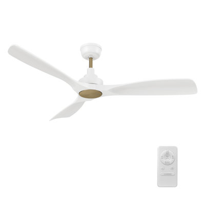 Ventilateur de plafond intelligent 52 po avec télécommande Kiama, fonctionne avec l'assistant Google et Amazon Alexa, raccourci Siri.